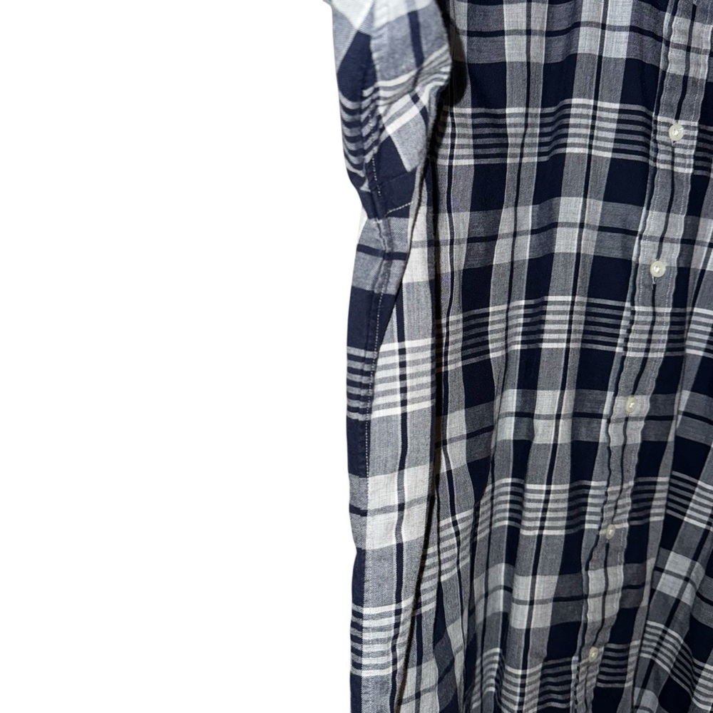 Polo Ralph Lauren Blake Shirt Large Navy Blue White Long Sleeve Plaid Button Up - Picture 5 of 10